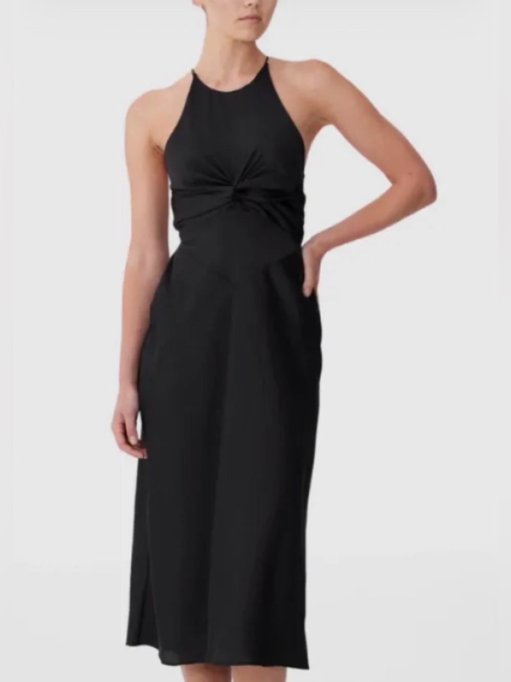 NWT KEEPSAKE THE LABEL Black Kennedy Midi Dress Large/8